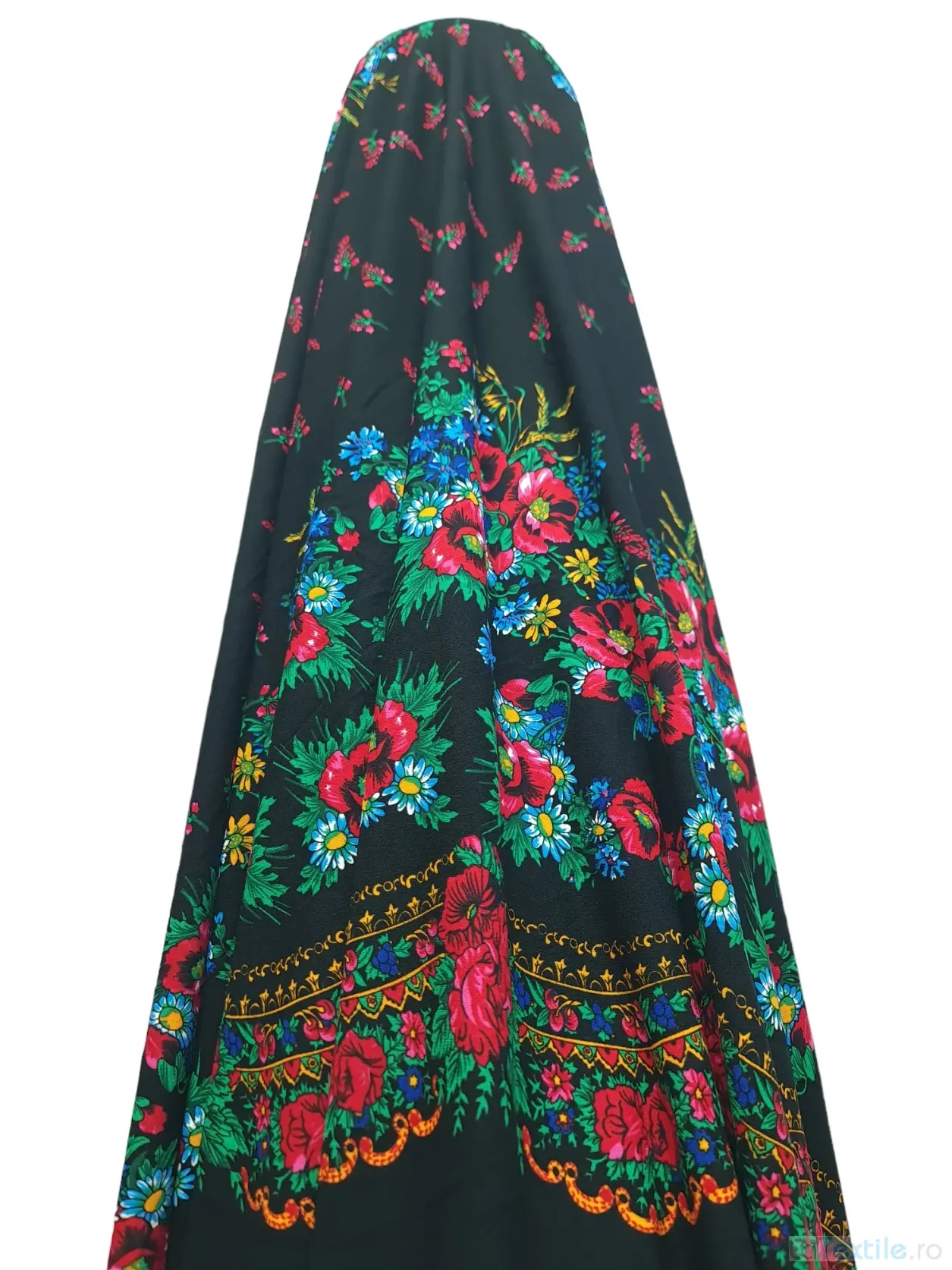 Jerse negru imprimeu traditional
