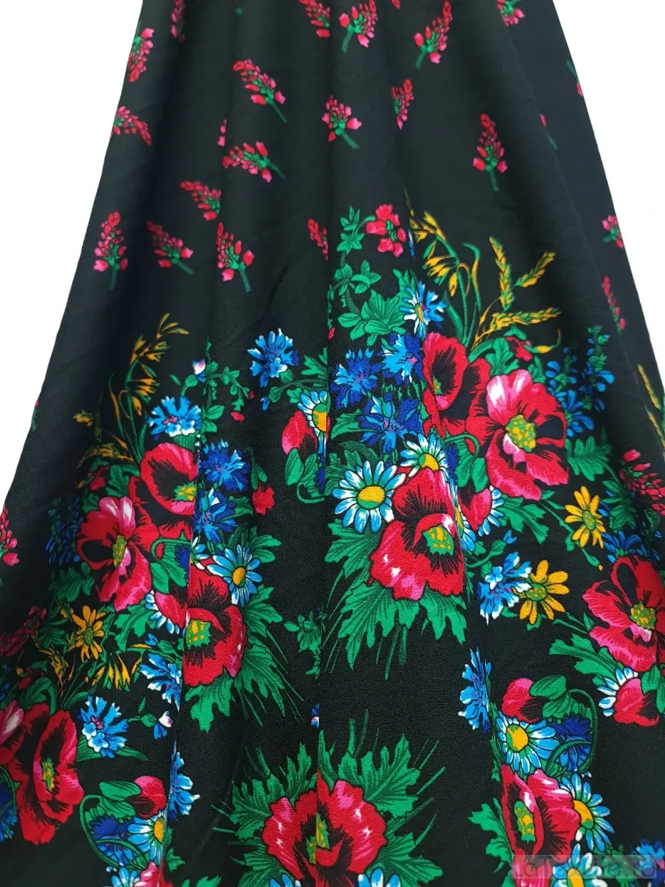 Jerse negru imprimeu traditional