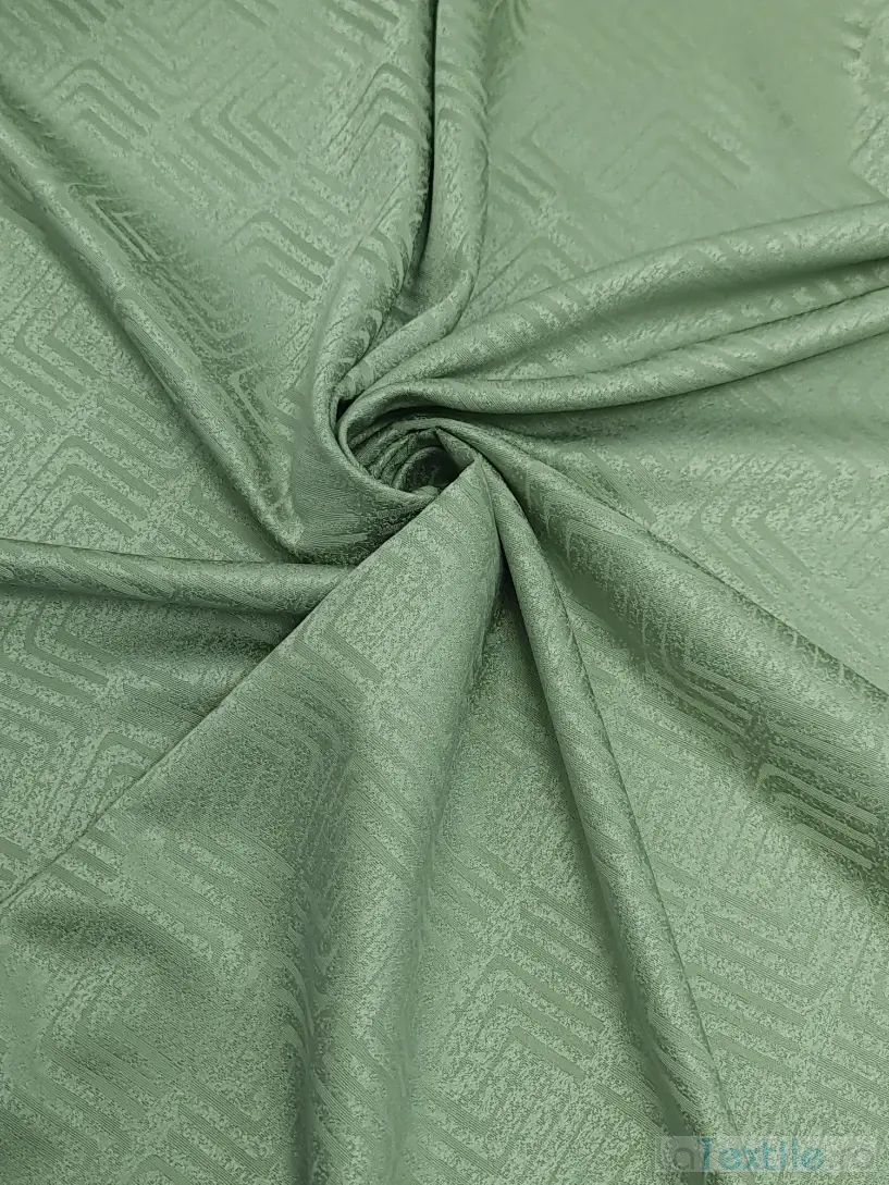 Jacquard verde menta cu model