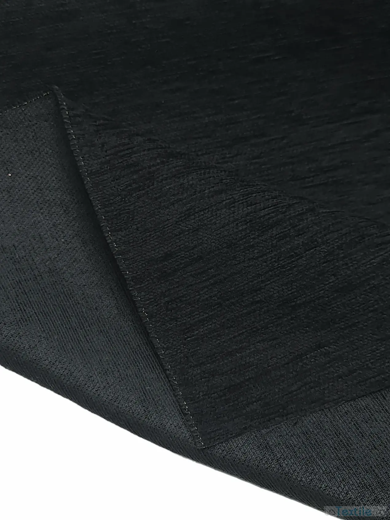 Stofa pentru tapiterie cu fibra naturala neagra