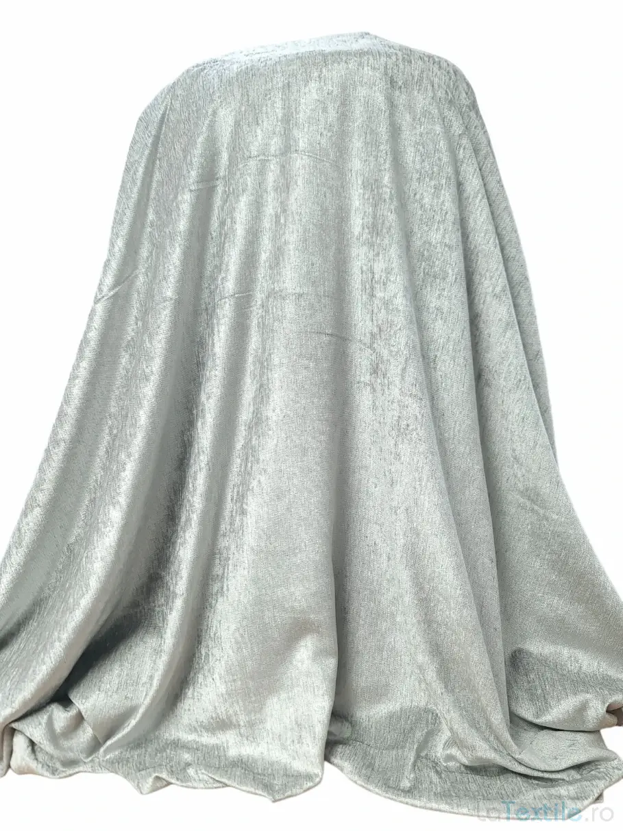 Material draperie Chenille gri deschis