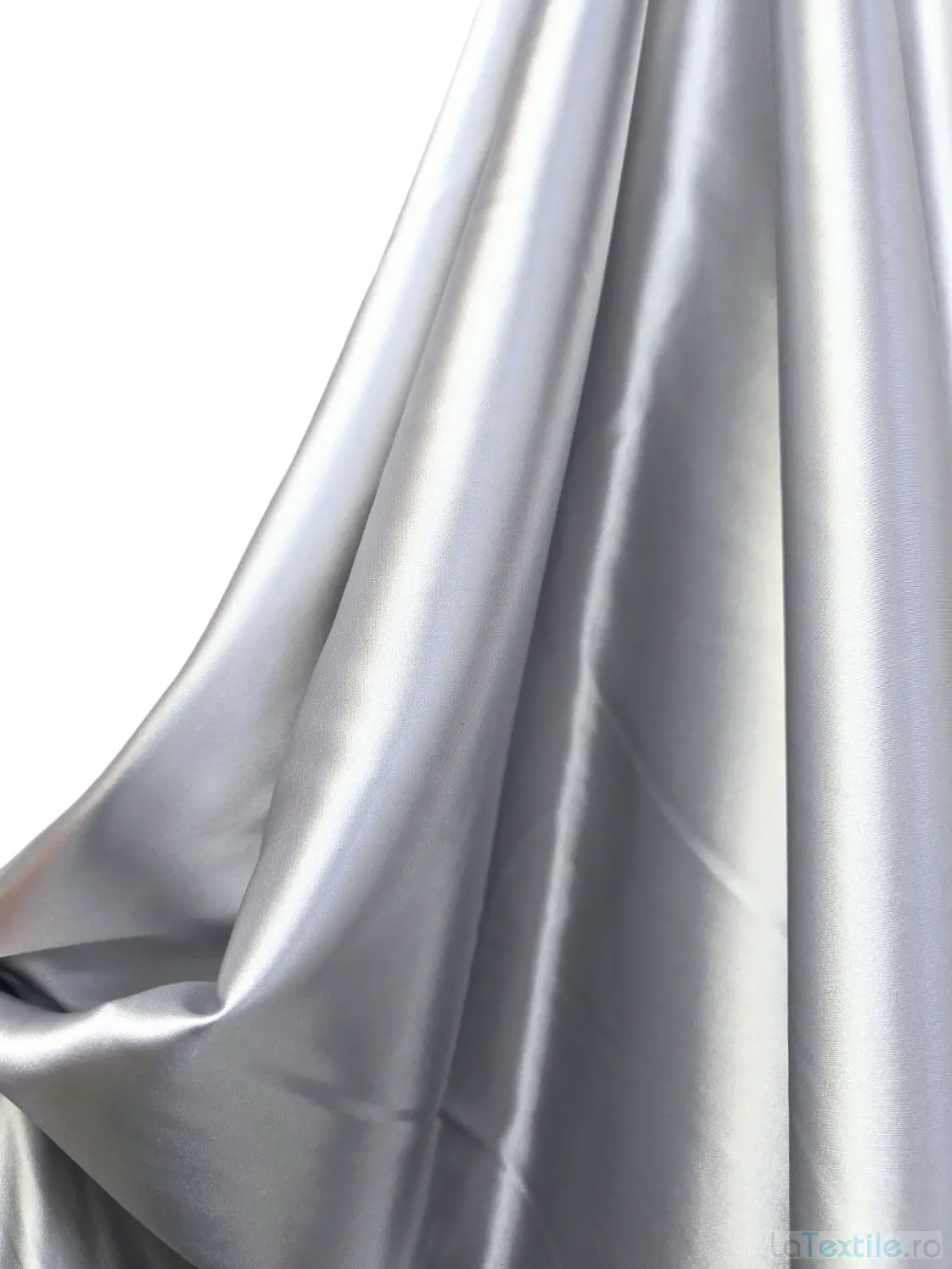 Satin elastic gri perlat