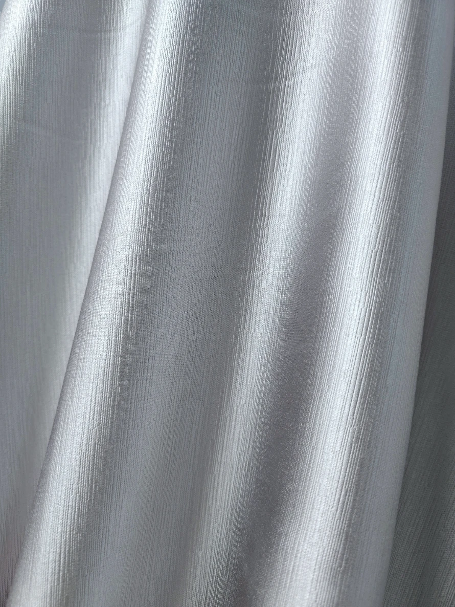 Material draperie blackout Jacqard gri perlat