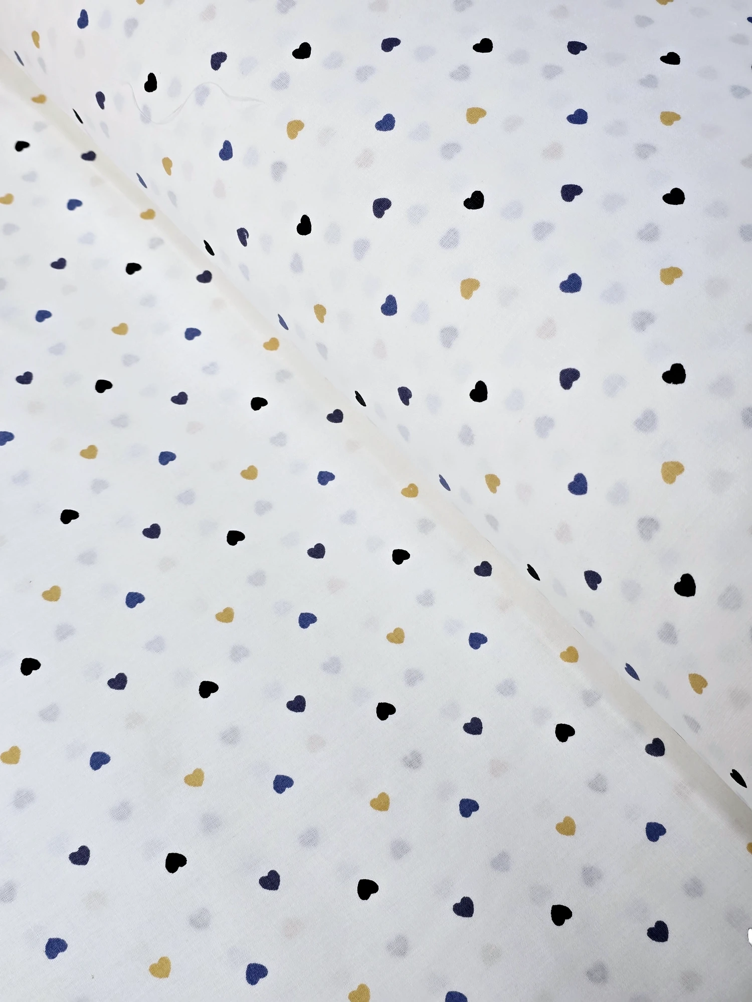 Bumbac lenjerie sau decor inimioare mici colorate