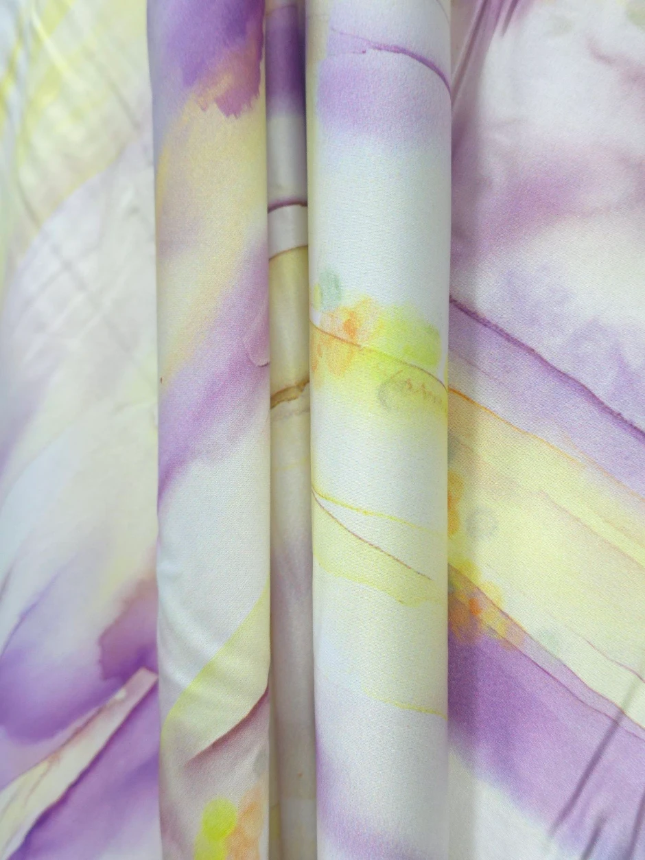 Matase satinata abstract lila