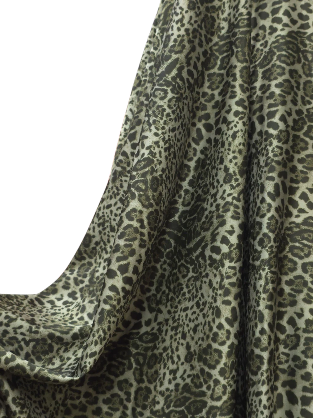 Matase satinata animal print verde