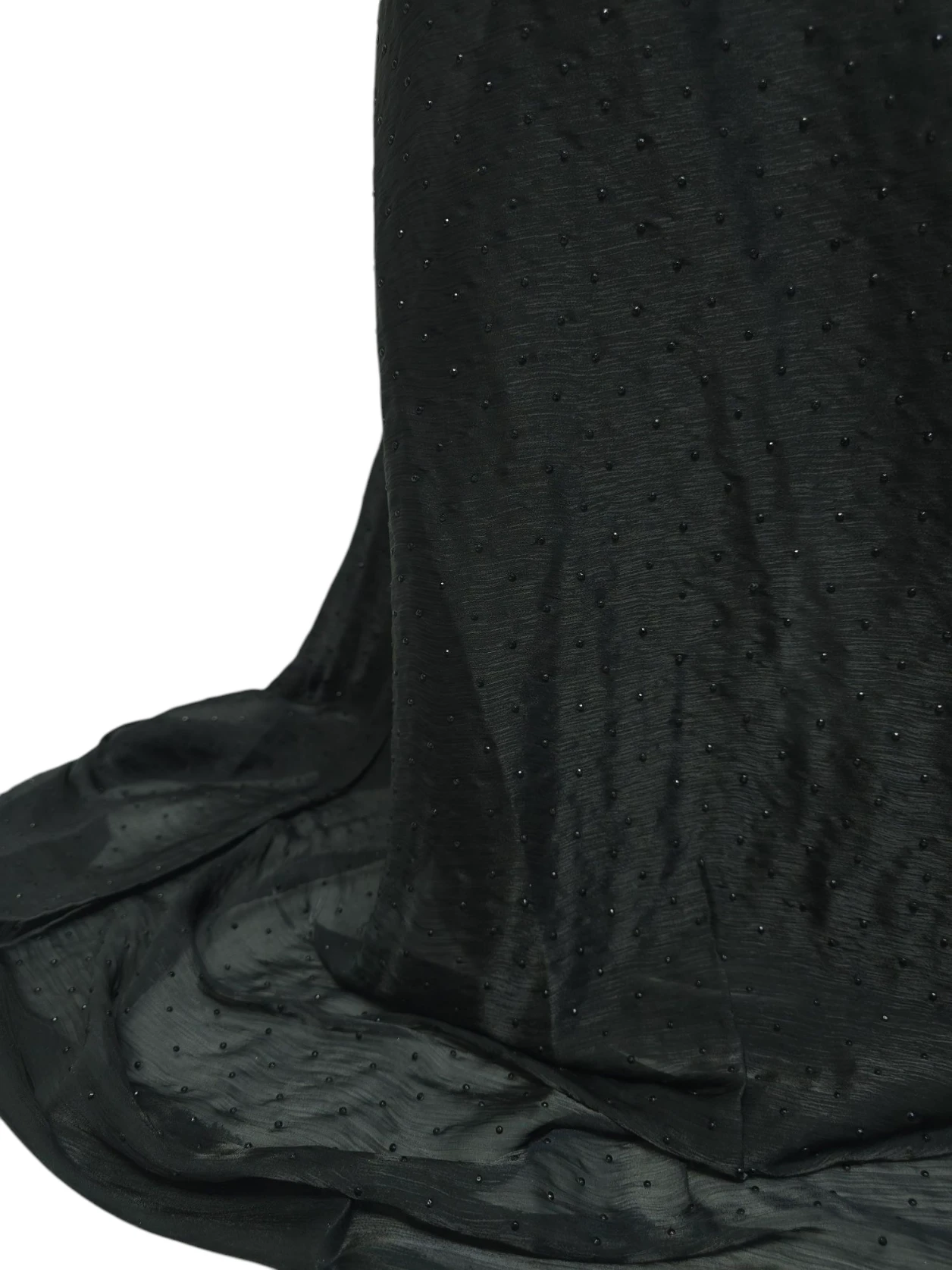 Organza neagra cu pietre aplicate