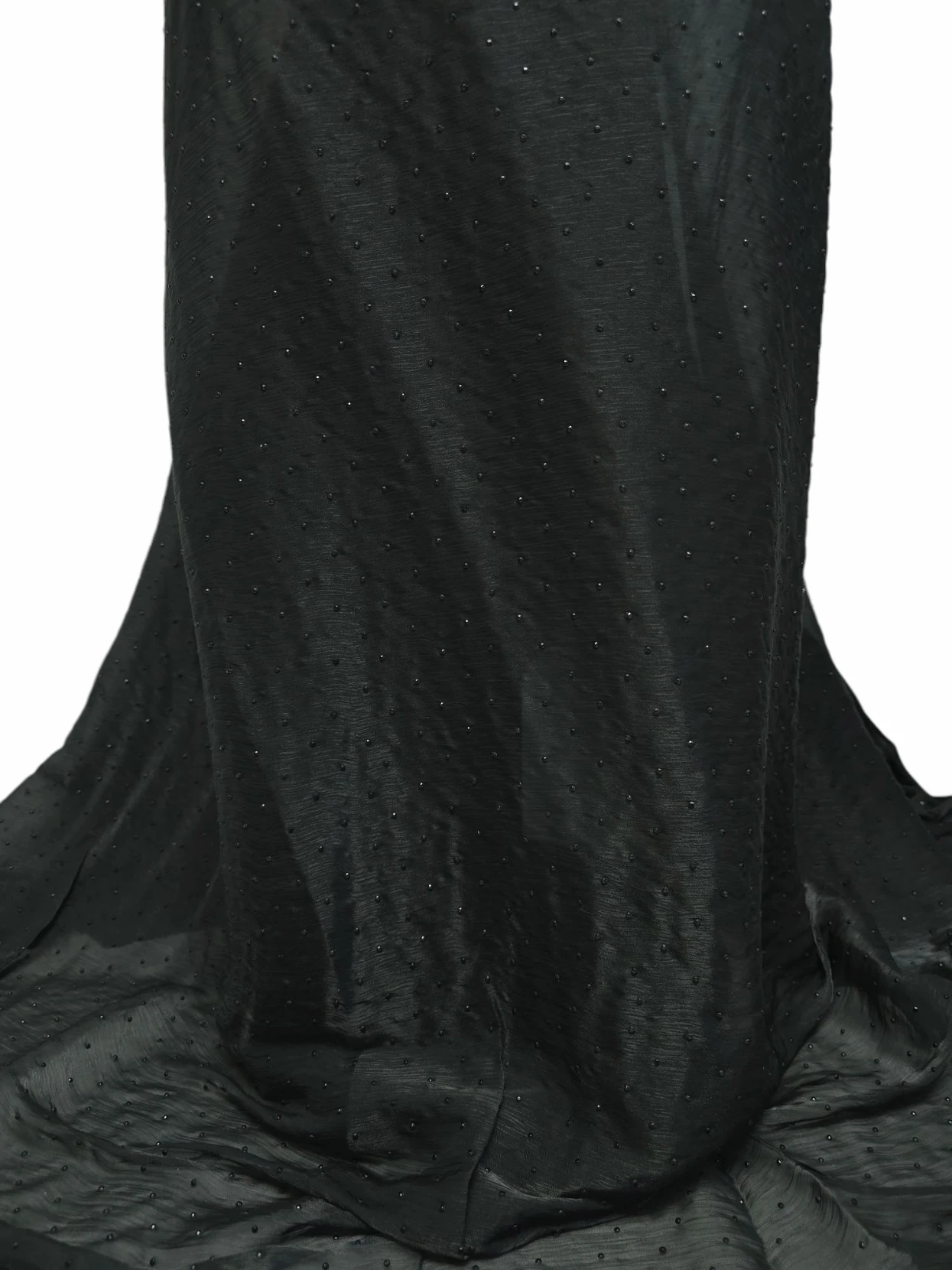 Organza neagra cu pietre aplicate