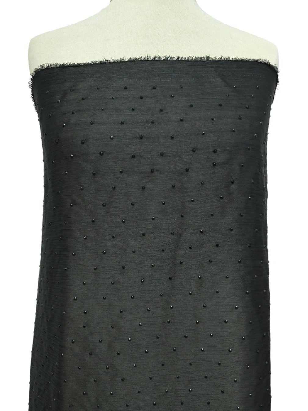 Organza neagra cu pietre aplicate