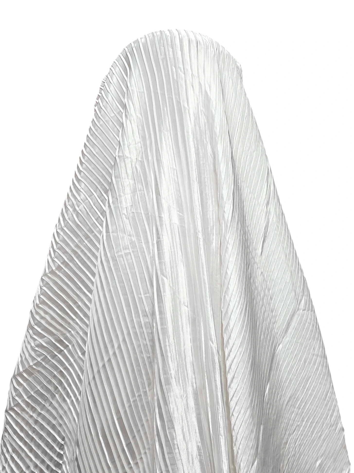 Satin plisat Ivory Glow