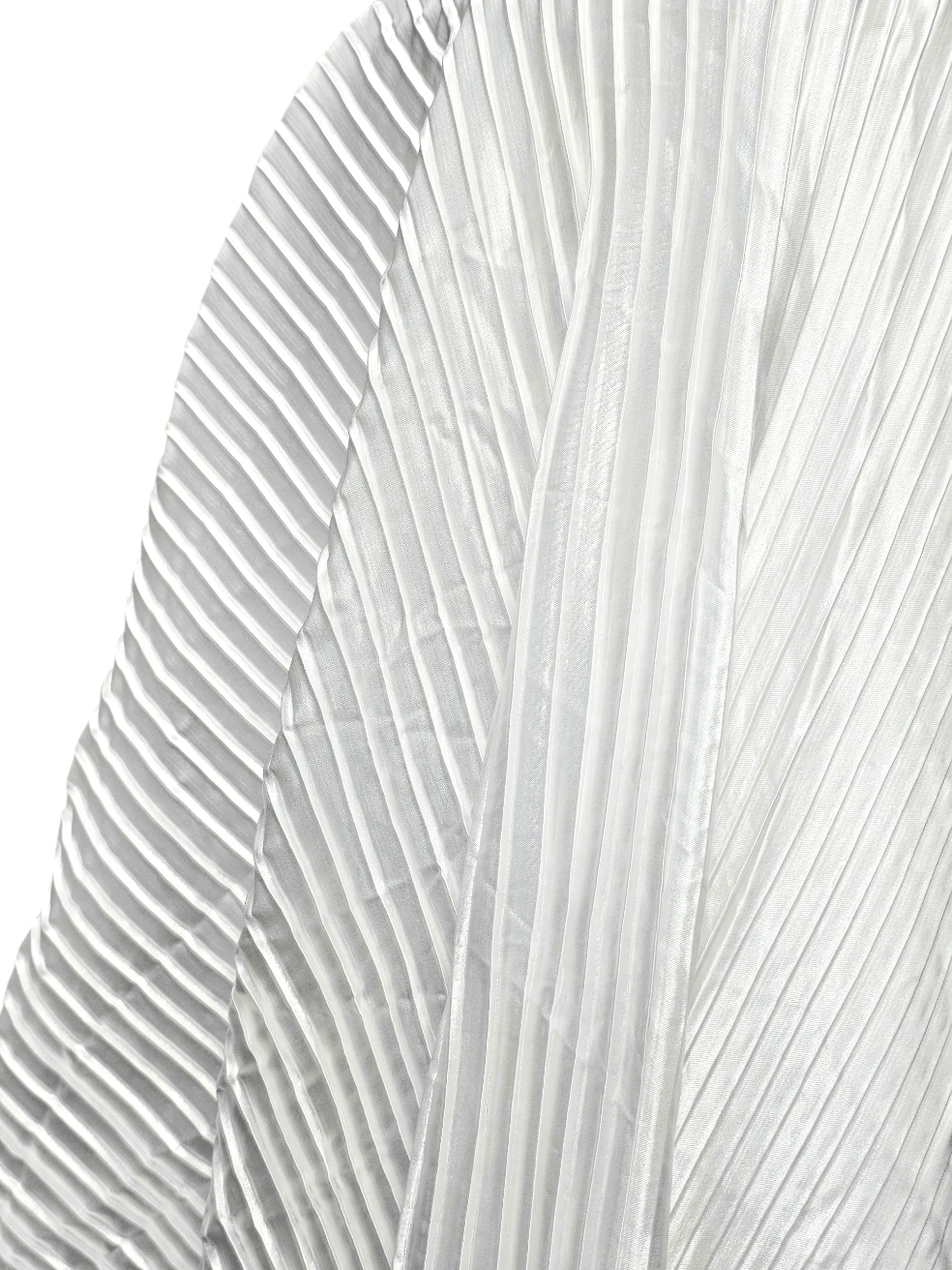 Satin plisat Ivory Glow