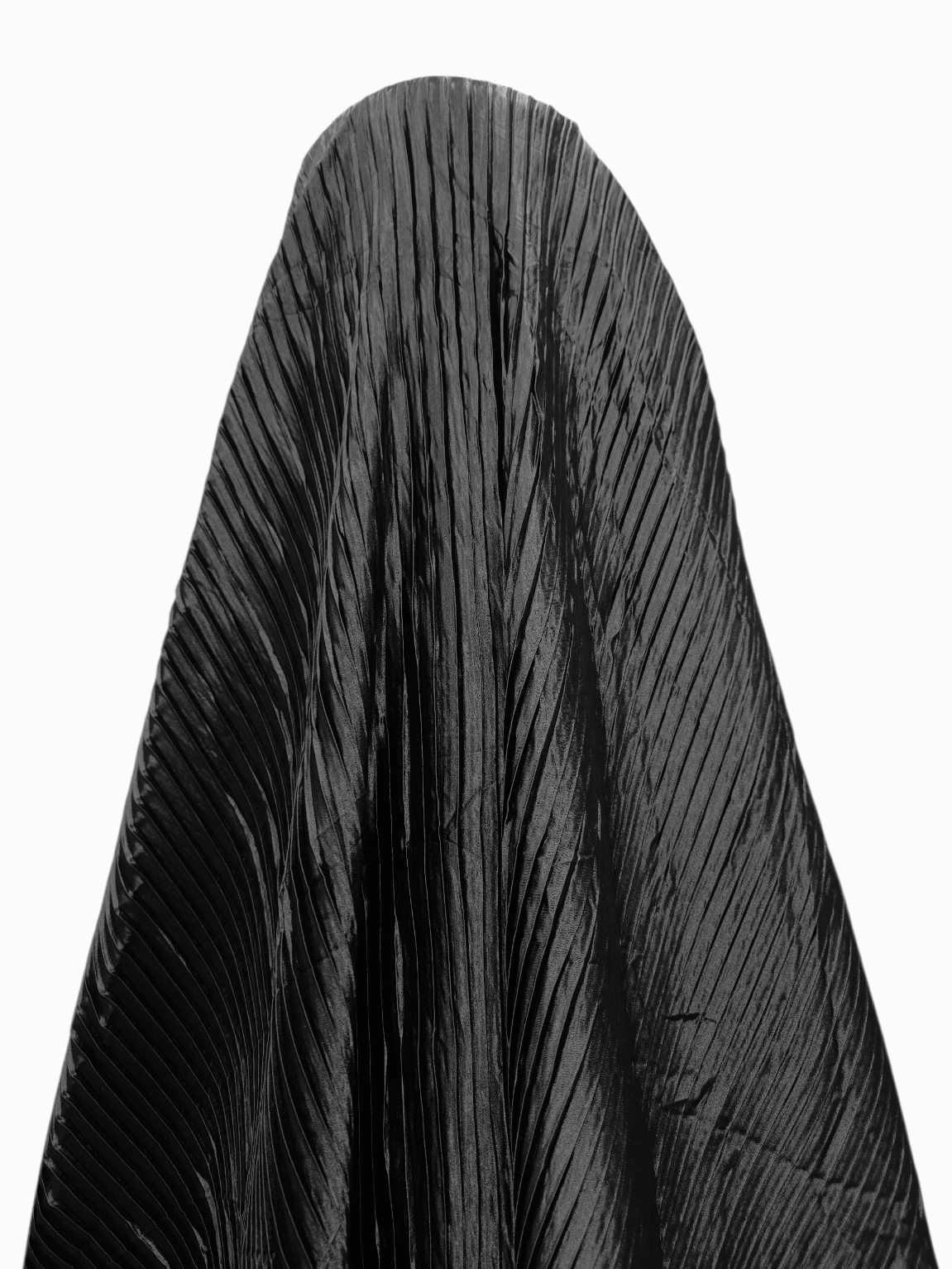 Satin plisat Noir Elegance
