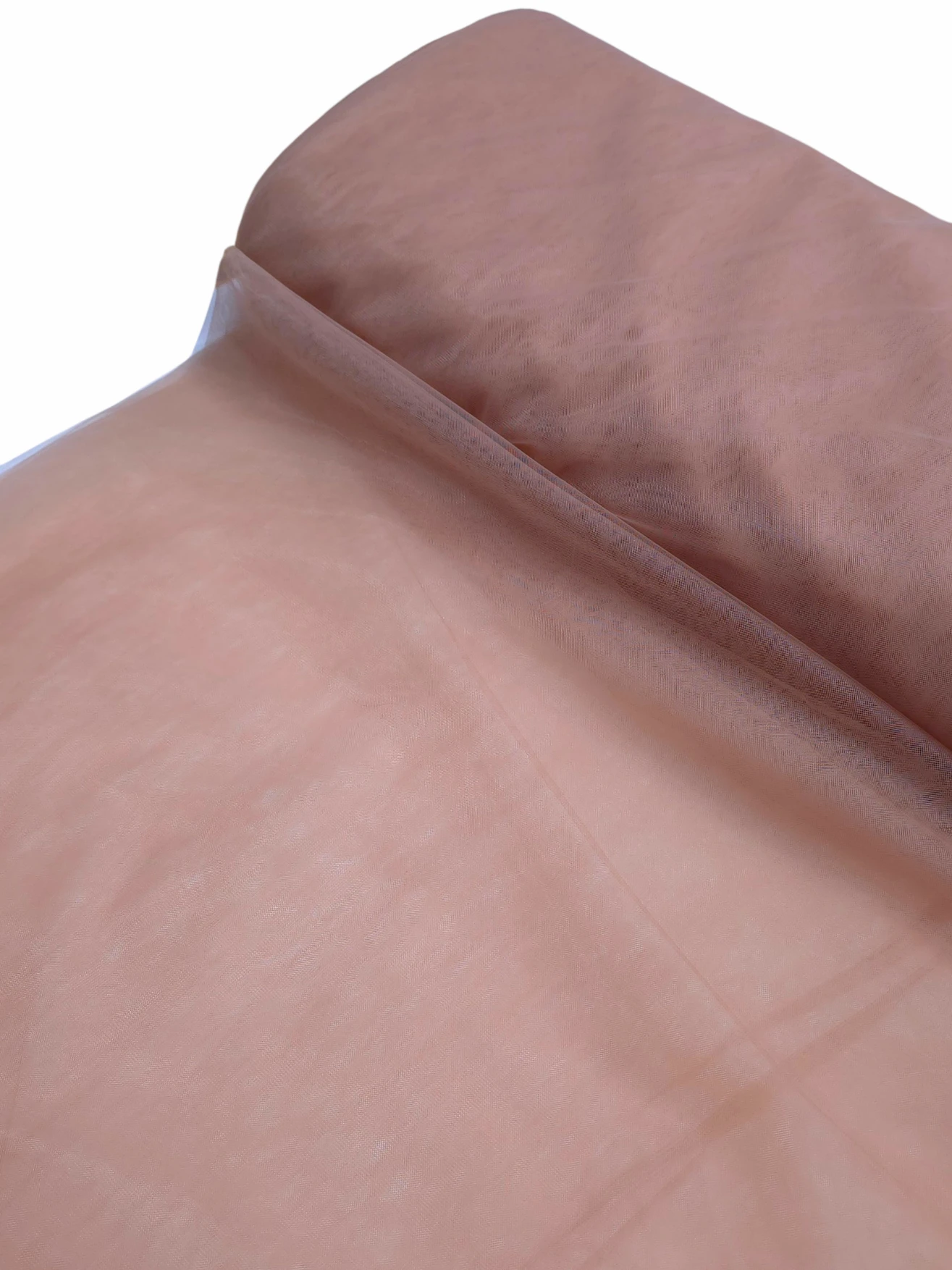 Tul elastic fin 3m lățime mocha mousse