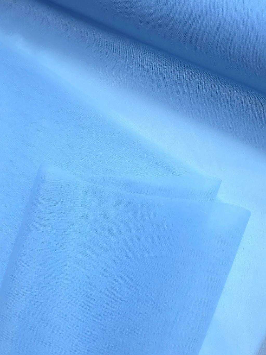 Tul elastic fin 3m lățime bleu