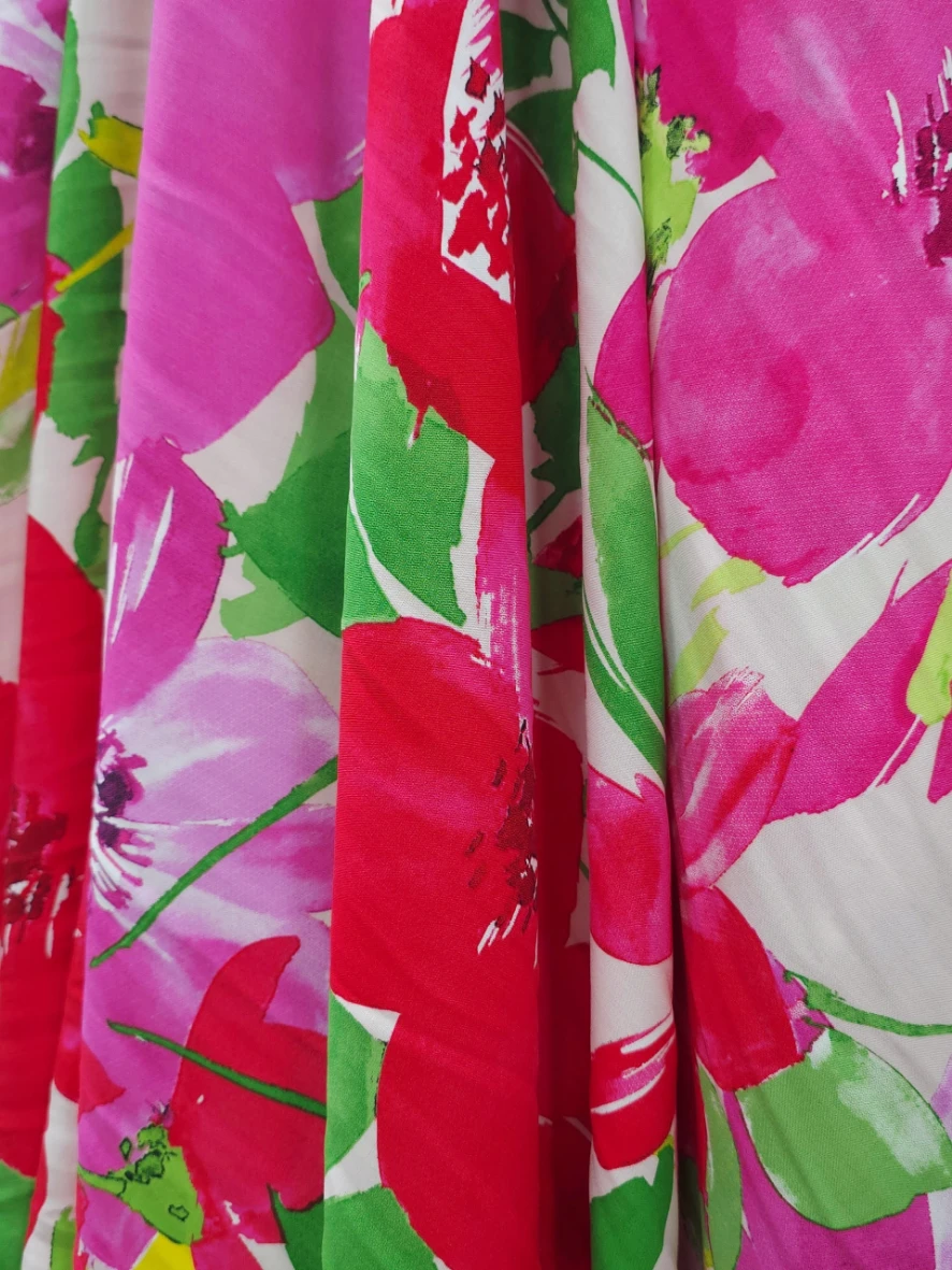 Vascoza cu Bumbac Imprimata Fuchsia Splash