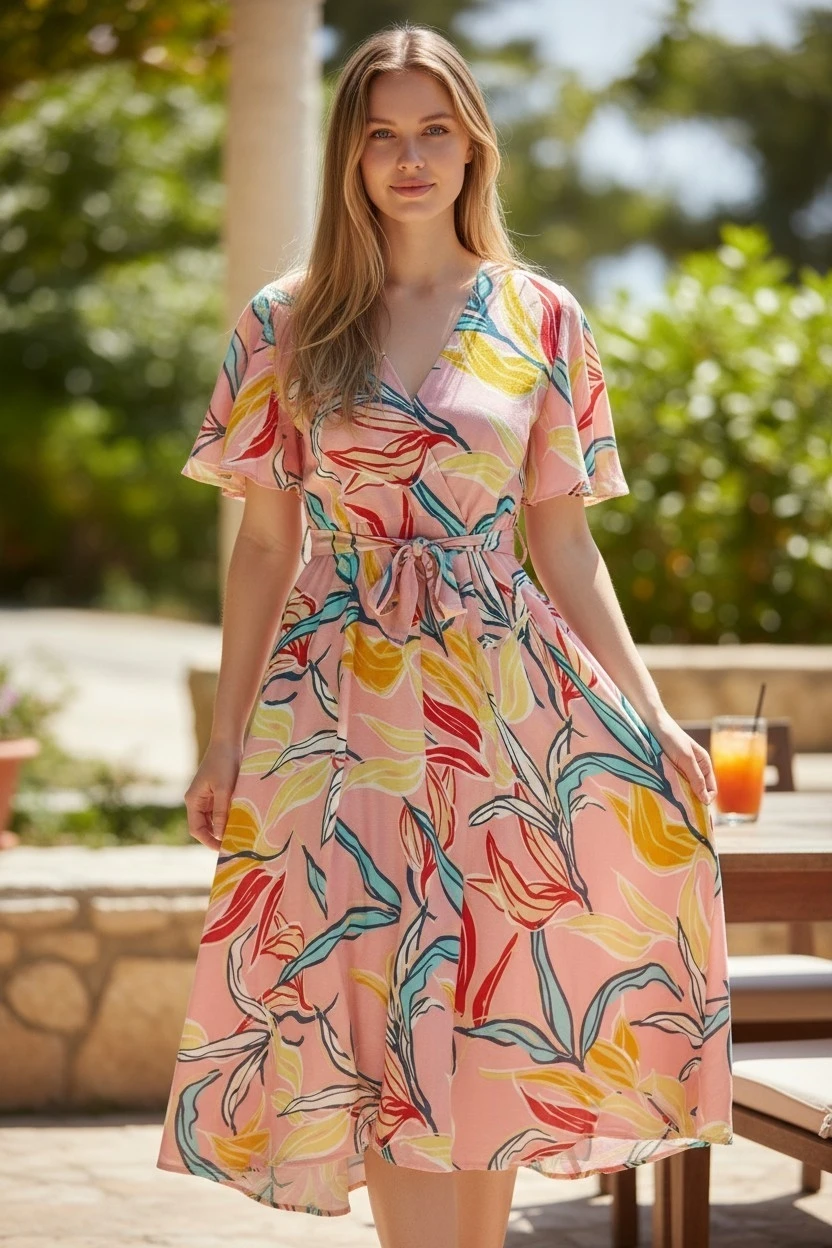 Vascoza cu Bumbac Imprimata Candy Tropics