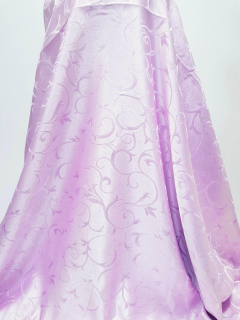 Material draperie roz cu model ramurele