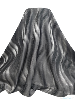 Material draperie OMMA degrade cu spirale negre