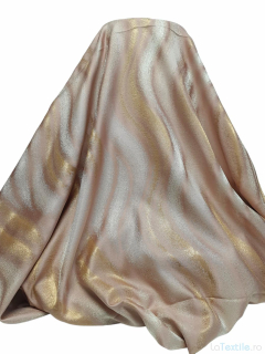 Material draperie OMMA degrade cu spirale roz pudra