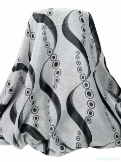 Material draperie cu 2 fete spirala gri